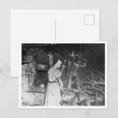 vrouw smid werken 1920 briefkaart (Voorkant / Achterkant)