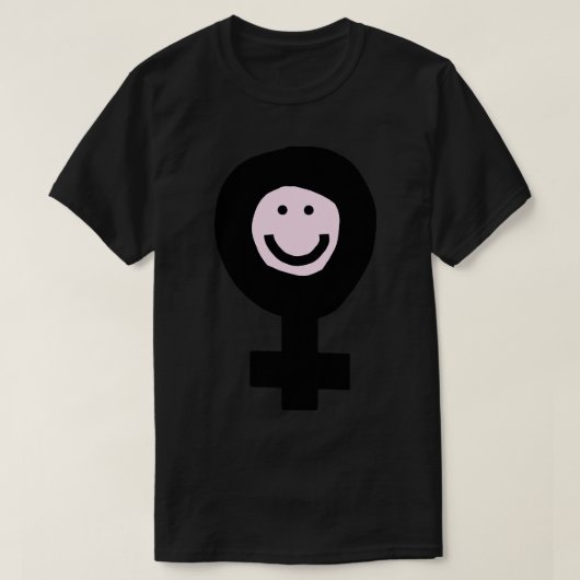 Vrouw Smile for a Minimal Feminist T-shirt (Design voorkant)