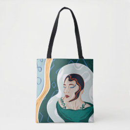 Vrouw Snake - Snake Head Lady Tote Bag