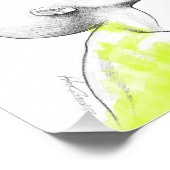 Vrouw Snake tong Apple Green splash Surreal art Foto Afdruk (Hoek)