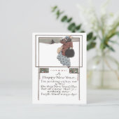 Vrouw Sneeuw Holly Briefkaart (Staand voorkant)