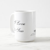 Vrouw snijstof - Ik hou van het naaien van Mok (Voorkant links)