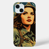 Vrouw Soldier Sci-Fi Case-Mate iPhone Case (Achterkant)