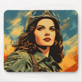 Vrouw Soldier Sci-Fi Muismat (Voorkant)