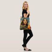 Vrouw Soldier Sci-Fi Tote Bag (Op model)
