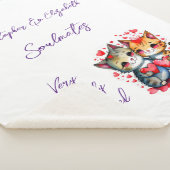 Vrouw soulmates schattige katten jubileum cadeau sherpa deken (3/4)