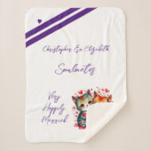 Vrouw soulmates schattige katten jubileum cadeau sherpa deken (Voorkant)