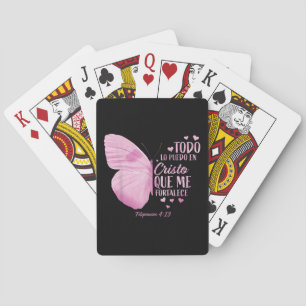 Vrouw Spaanse Religieuze Vers Spreuken Pokerkaarten
