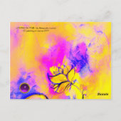 VROUW SPEELT MUZIEK MET AKOESTISCHE GITAAR BRIEFKAART (Achterkant)