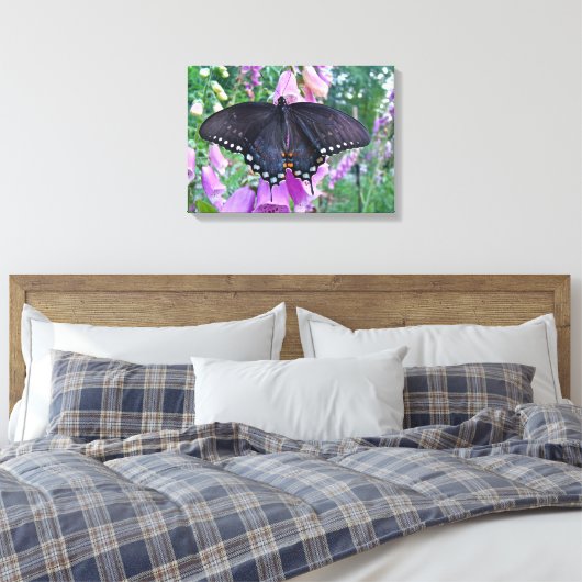 Vrouw Spicebush Swallowtail Butterfly Canvas Afdruk (Insitu (Slaapkamer))