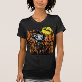 Vrouw Spooky Funny Retro Halloween Scarecrow T-shi T-shirt (Voorkant)