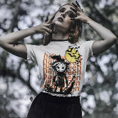 Vrouw Spooky Funny Retro Halloween Scarecrow T-shi T-shirt