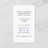 Vrouw Sport Coach Golf Instructor Social Media Visitekaartje (Achterkant)