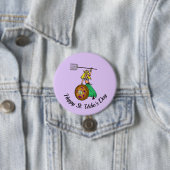 Vrouw St. Urho's Day Round Button (In situ)