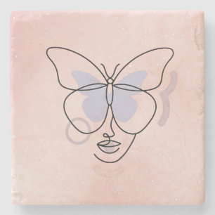 Vrouw Stenen Onderzetter