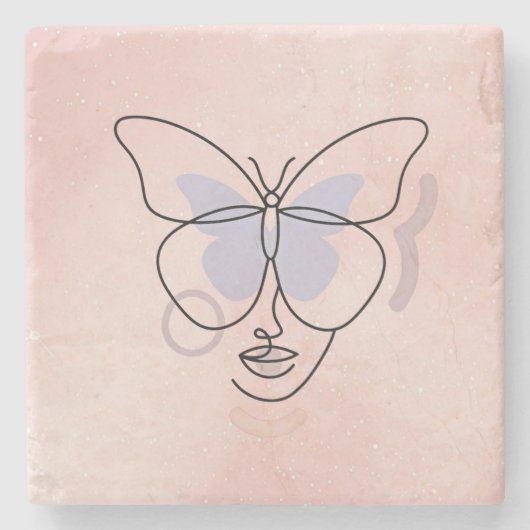 Vrouw Stenen Onderzetter (Voorkant)