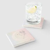 Vrouw Stenen Onderzetter (Zijkant)