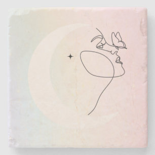 Vrouw Stenen Onderzetter