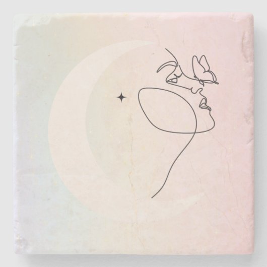 Vrouw Stenen Onderzetter (Voorkant)