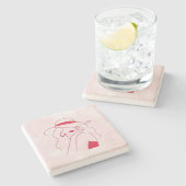 Vrouw Stenen Onderzetter (Zijkant)