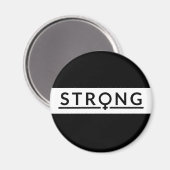 Vrouw Sterk Feminist Magneet (Voorkant / Achterkant)
