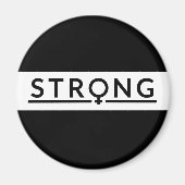 Vrouw Sterk Feminist Magneet (Voorkant)