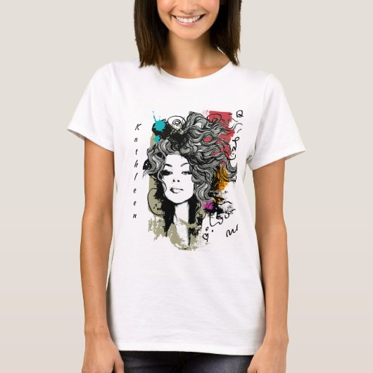Vrouw Sterke Empowerged Vrouwen Personaliseren T-shirt (Voorkant)