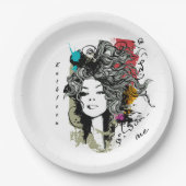 Vrouw Sterke machtig Papieren Bordje (Voorkant)