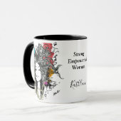 Vrouw Sterke machtig personaliseren Mok (Voorkant links)