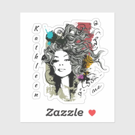 Vrouw Sterke machtig Sticker (Vel)