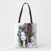 Vrouw Sterke machtig Tote Bag (Voorkant)