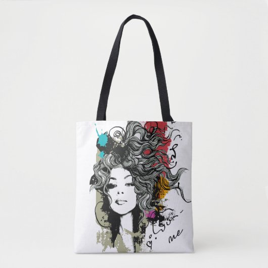 Vrouw Sterke machtig Tote Bag (Voorkant)
