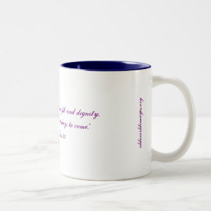"Vrouw Sterkte & Waardigheid" Koffie/thee-Mok Tweekleurige Koffiemok