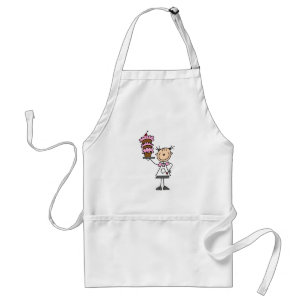 Vrouw Stick Figuur Baker Tshirts en cadeaus Standaard Schort