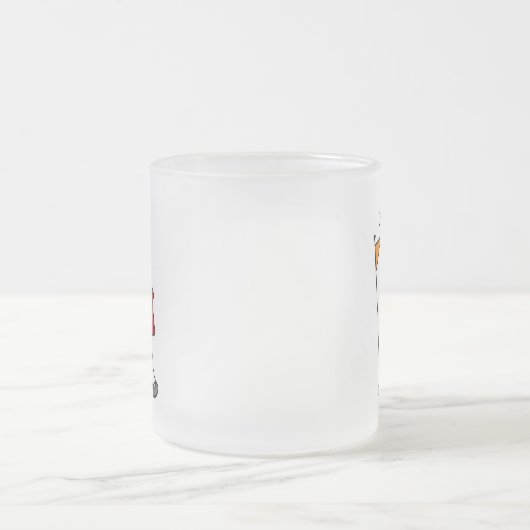 Vrouw Stick Figuur Golfer Matglas Koffiemok (Center)