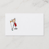 Vrouw Stick Figuur Golfer Visitekaartje (Achterkant)