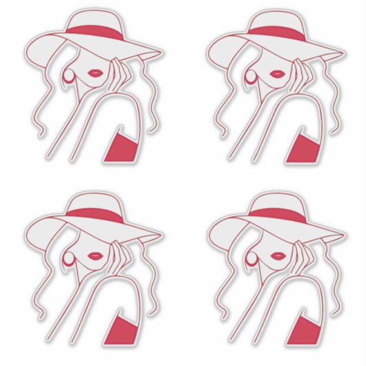 Vrouw Sticker (Voorkant)
