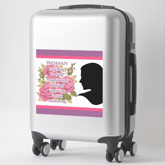 Vrouw Sticker (Koffer)