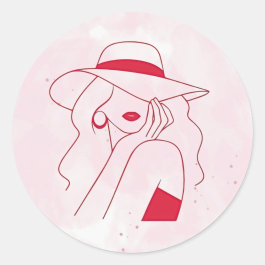 Vrouw Sticker (Voorkant)