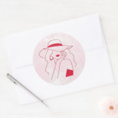 Vrouw Sticker (Envelop)