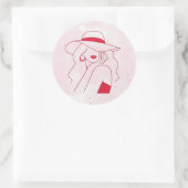 Vrouw Sticker (Tas)