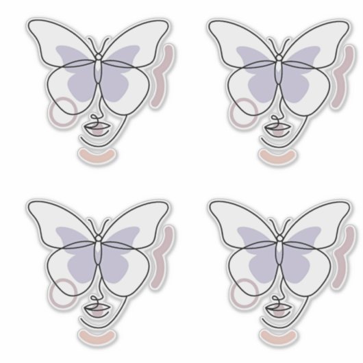 Vrouw Sticker (Voorkant)