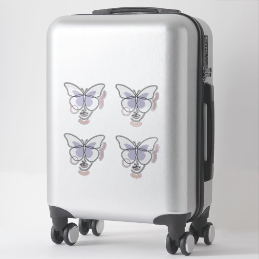 Vrouw Sticker (Koffer)