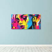 Vrouw Straat Stijl - Canvas Afdruk (Insitu (Houten vloer))