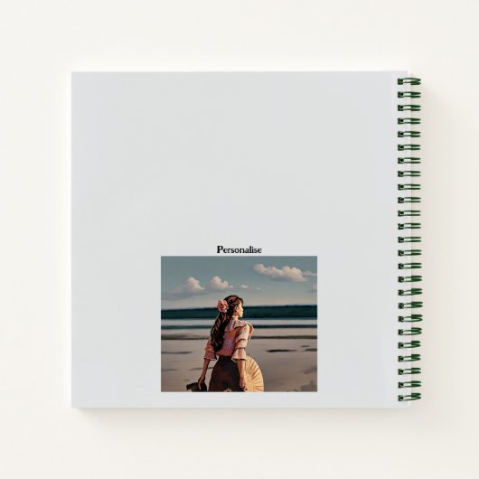   vrouw strand dromer citaat dagboek notitieboek (Achterkant)