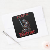 Vrouw strijder van Christus 2 Timotheüs 2:3 Christ Vierkante Sticker (Envelop)