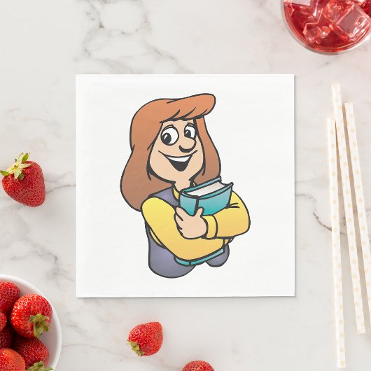 Vrouw Student Paper Napkins Servet