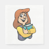 Vrouw Student Paper Napkins Servet (Voorkant)