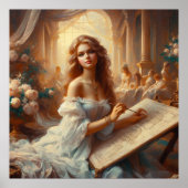 Vrouw Student Poster (Voorkant)