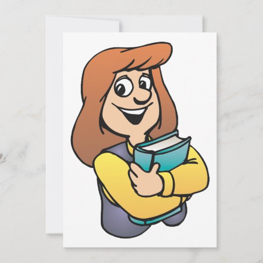 Vrouw-studentenuitnodigingen Kaart (Voorkant)